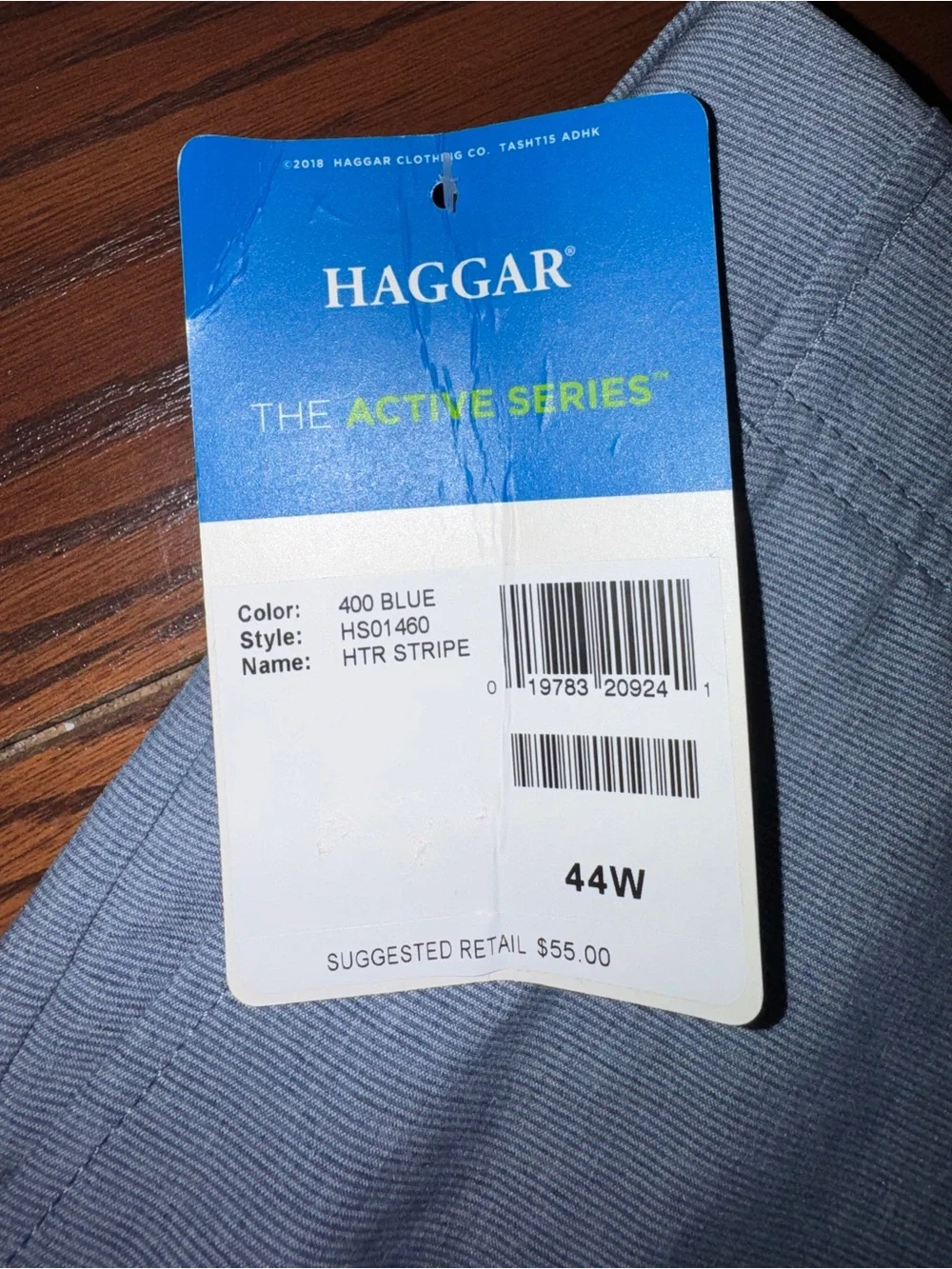 Haggar Light Blue Flat-Front Performance Shorts
